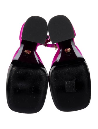 Versace Satin Crystal Embellishments D'Orsay Pumps