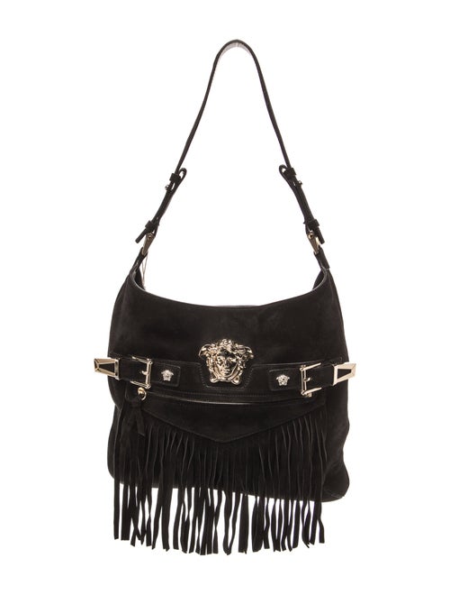 Versace Suede Shoulder Bag