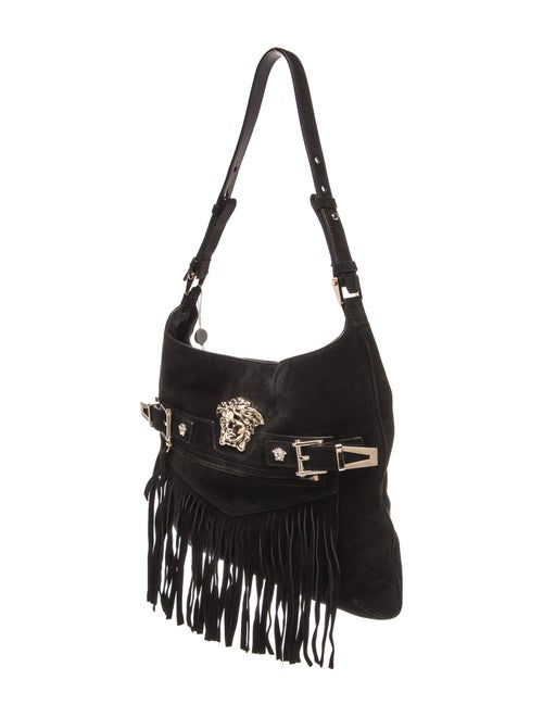 Versace Suede Shoulder Bag