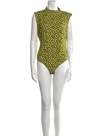 Versace Nylon Printed Bodysuit
