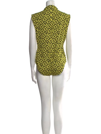 Versace Nylon Printed Bodysuit