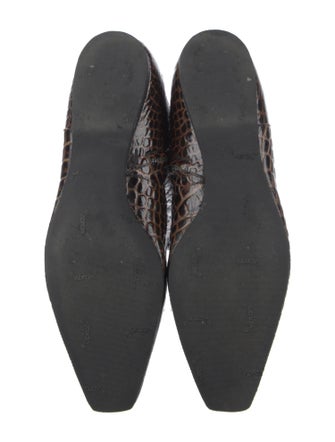 Versace Leather Animal Print Boots