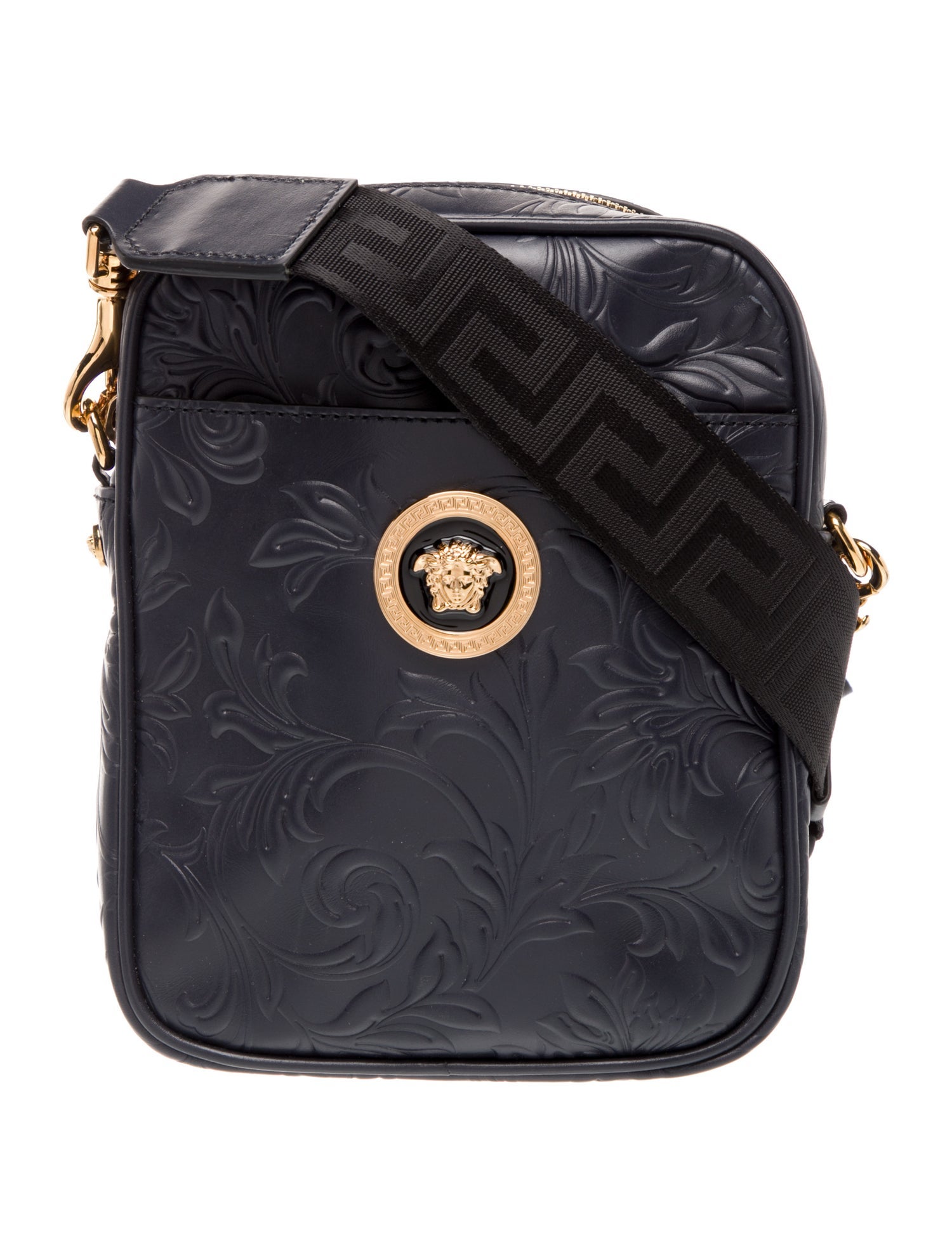 Versace Leather Messenger Bag