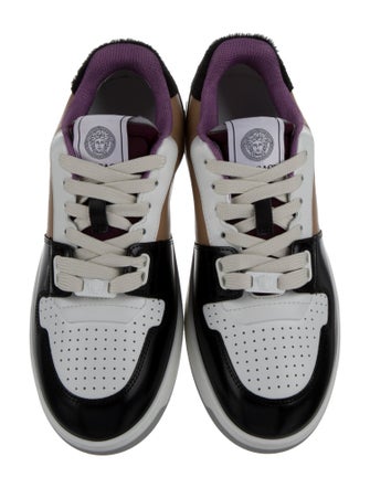 Versace Denim Colorblock Pattern Sneakers