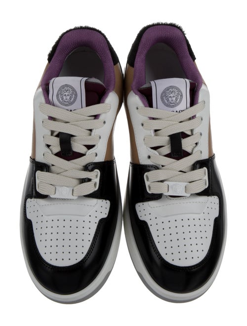 Versace Denim Colorblock Pattern Sneakers