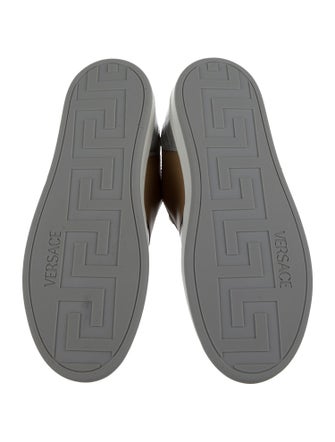 Versace Denim Colorblock Pattern Sneakers