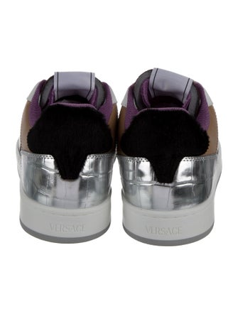 Versace Leather Colorblock Pattern Sneakers