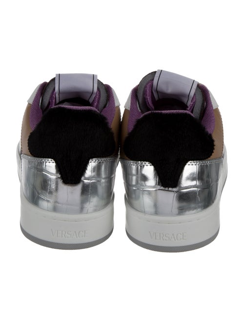 Versace Leather Colorblock Pattern Sneakers