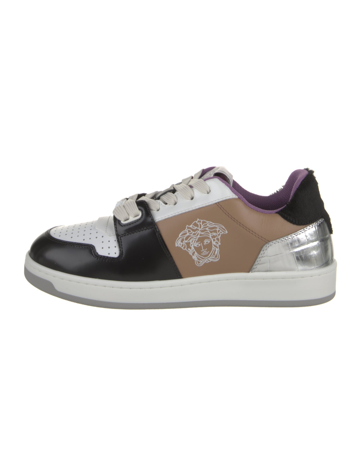 Versace Leather Printed Sneakers