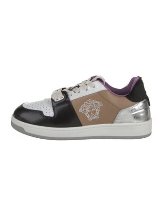 Versace Leather Printed Sneakers