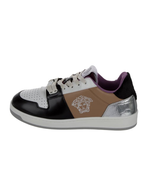 Versace Leather Colorblock Pattern Sneakers