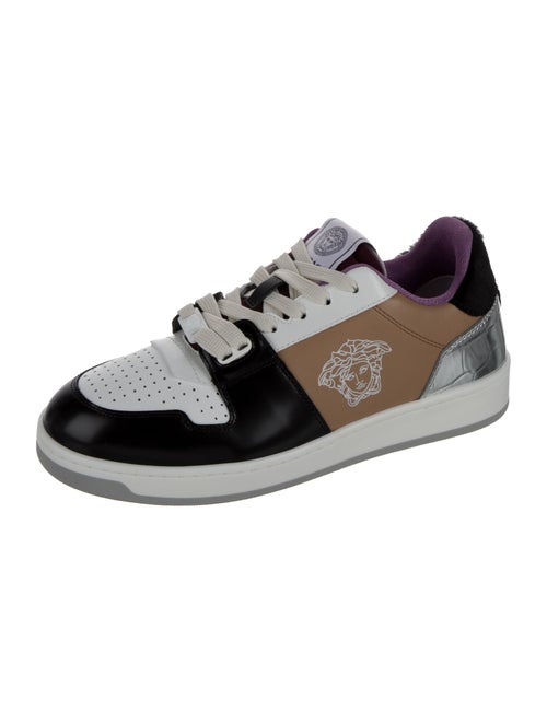 Versace Leather Colorblock Pattern Sneakers