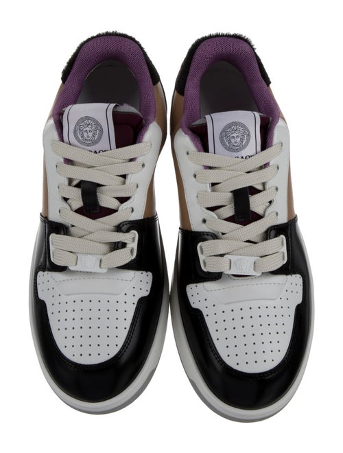 Versace Leather Colorblock Pattern Sneakers