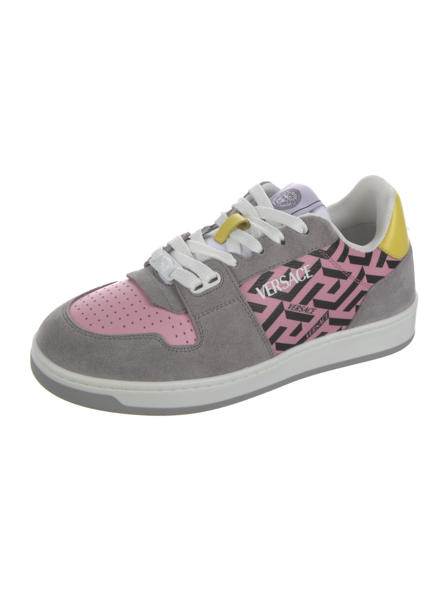 Versace Leather Trim Embellishment Sneakers
