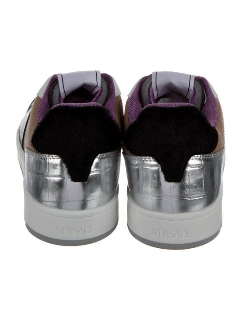 Versace Leather Colorblock Pattern Sneakers