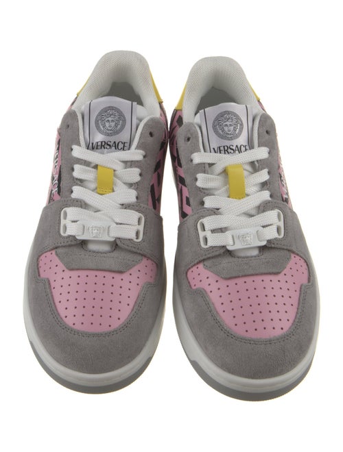 Versace Leather Colorblock Pattern Sneakers