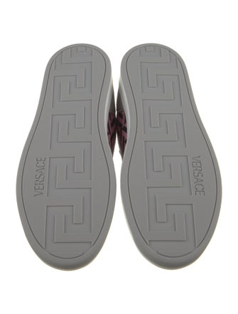 Versace Leather Colorblock Pattern Sneakers