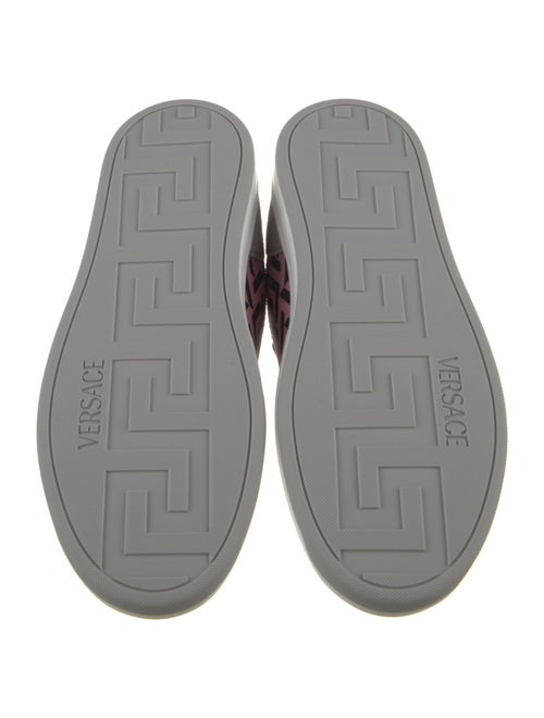 Versace Leather Colorblock Pattern Sneakers