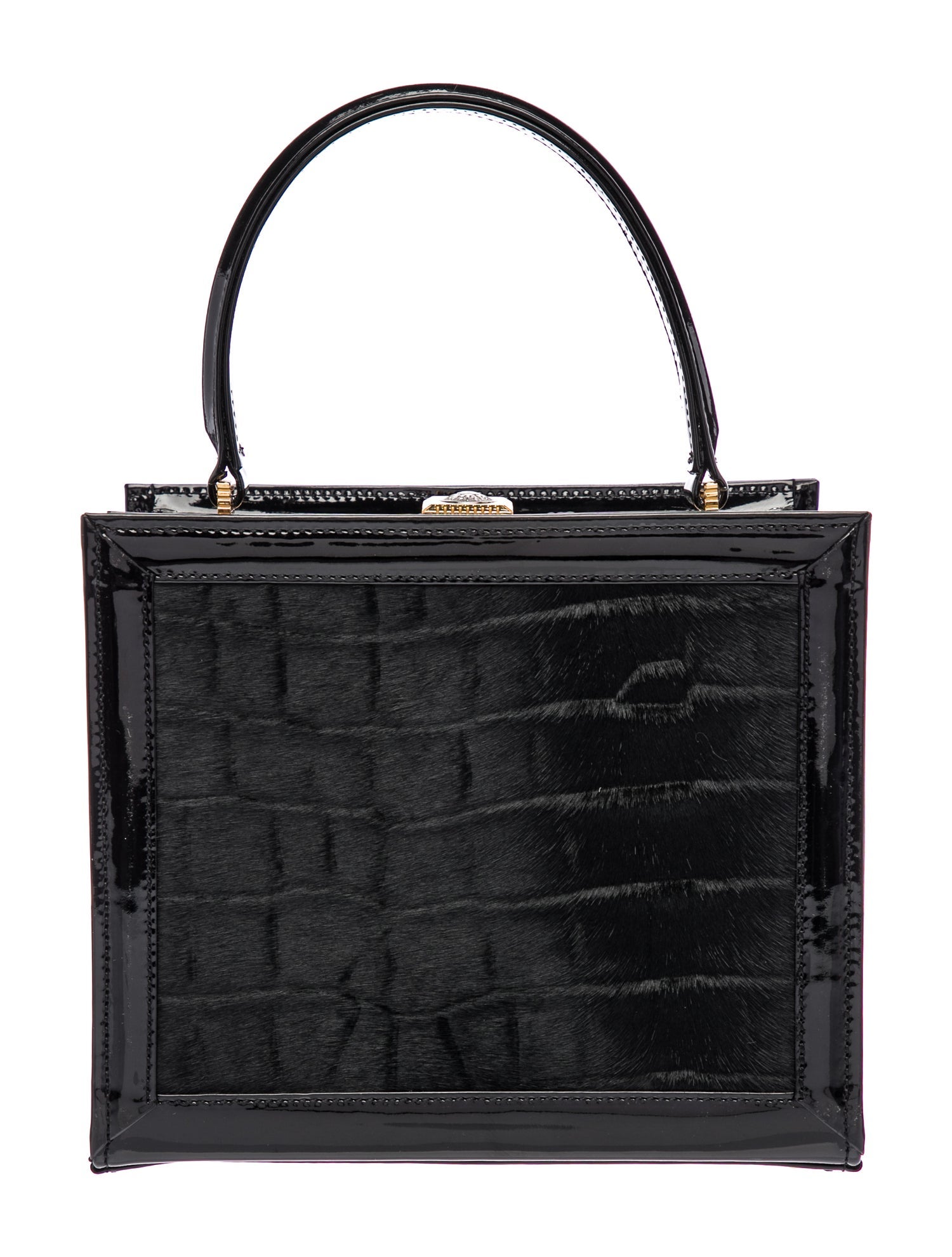 Versace Patent Leather Top Handle Bag Vintage