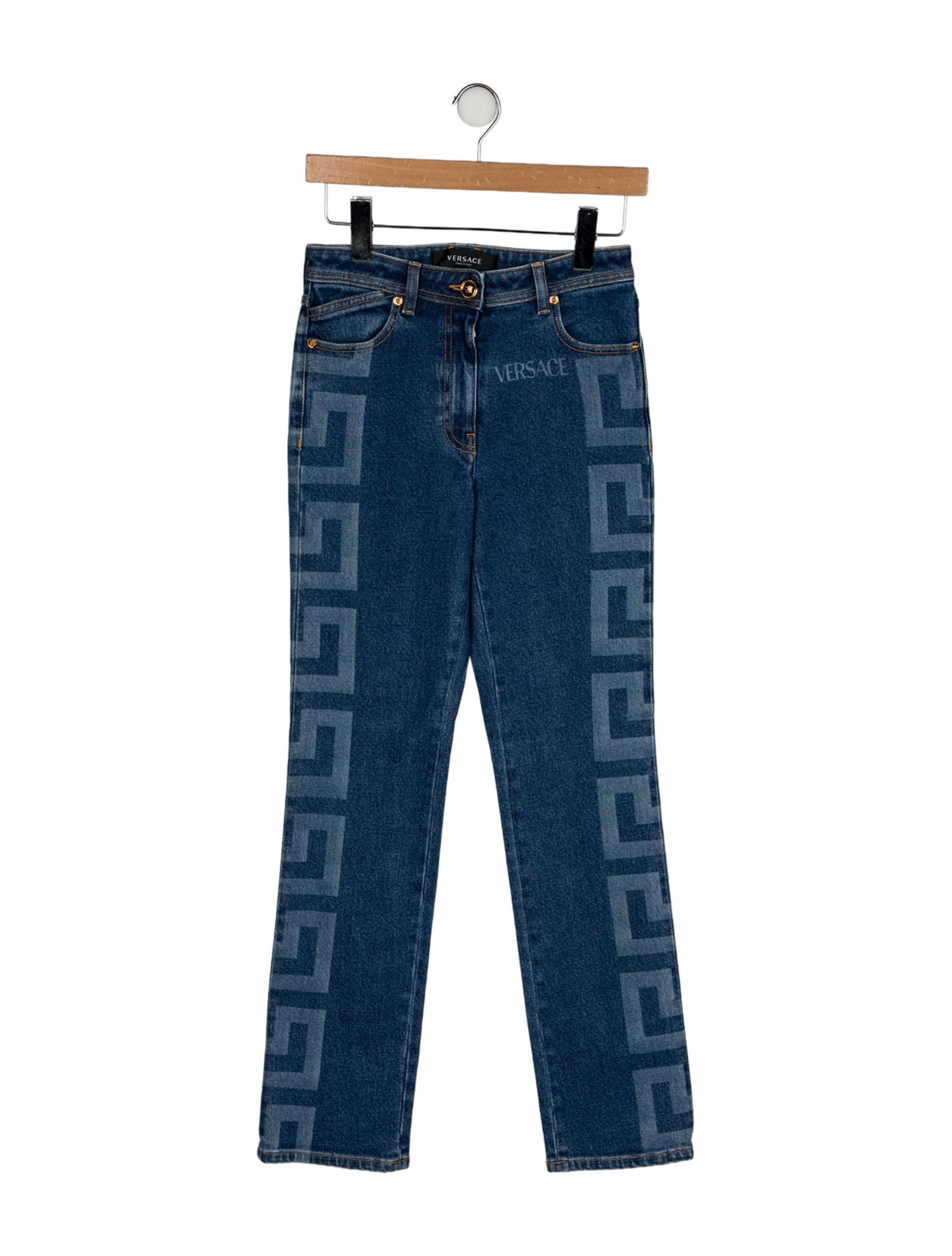 Versace Mid-Rise Straight Leg Jeans
