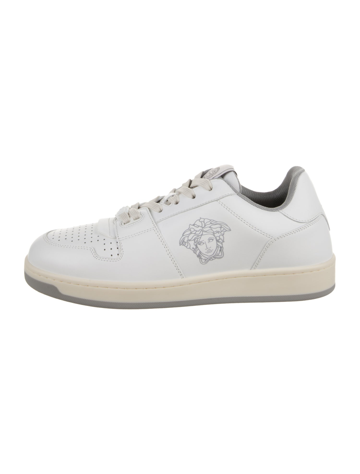 Versace Leather Printed Sneakers