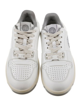 Versace Leather Printed Sneakers