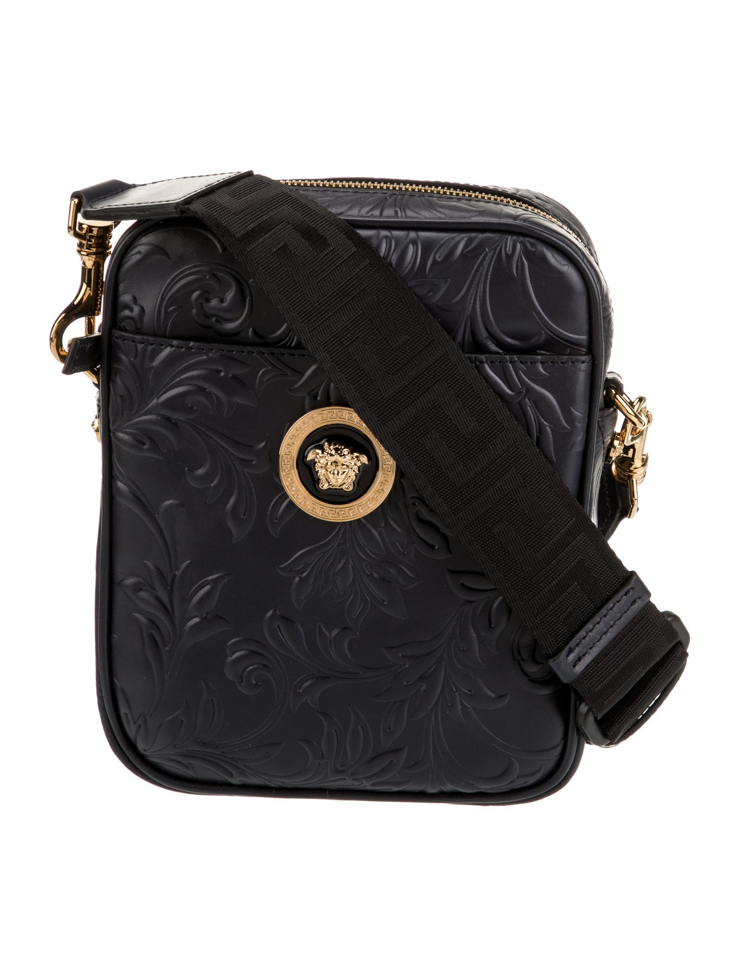 Versace Leather Messenger Bag
