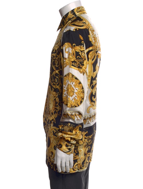 Versace Silk Floral Print Shirt