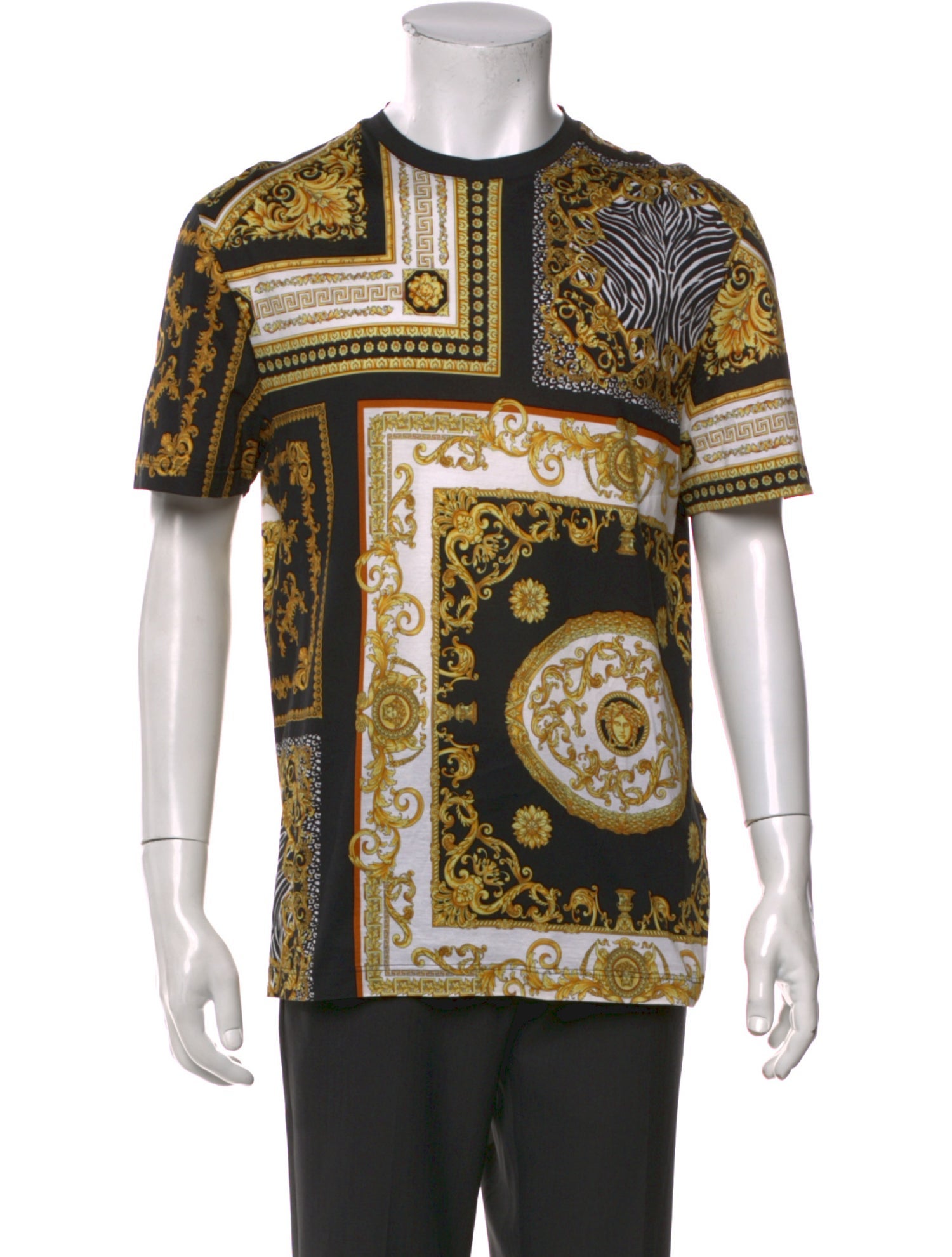 Versace Printed Crew Neck T-Shirt