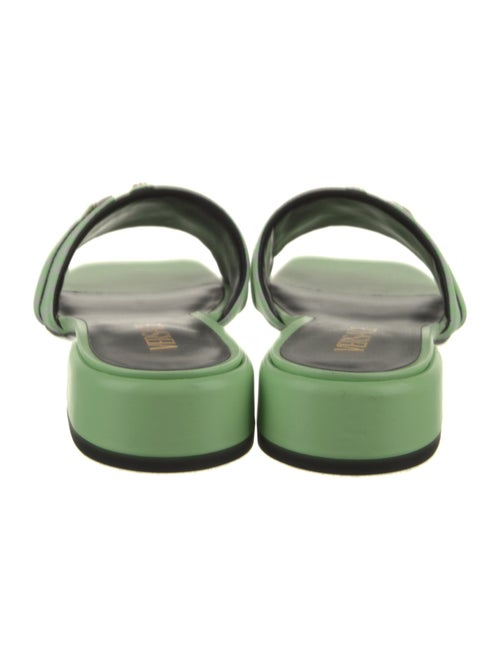 Versace Leather Trim Embellishment Slides