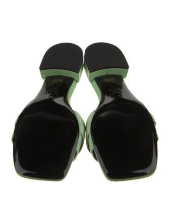 Versace Leather Trim Embellishment Slides