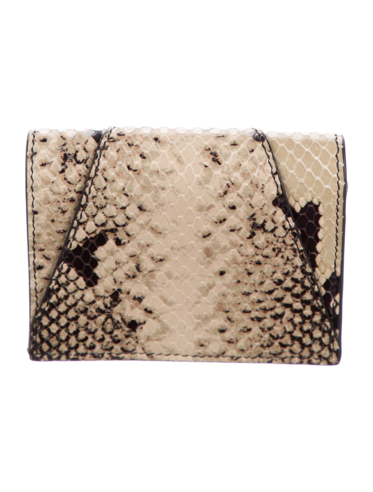 Versace Snakeskin Animal Print Compact Wallet