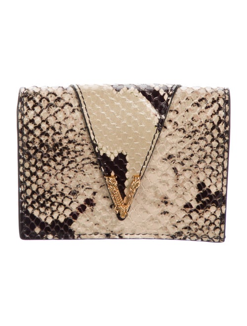 Versace Snakeskin Animal Print Wallet
