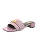 Versace Leather Trim Embellishment Slides