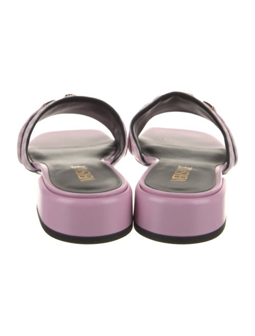 Versace Leather Trim Embellishment Slides