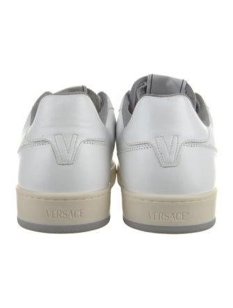 Versace Leather Graphic Print Sneakers