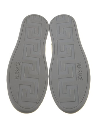 Versace Leather Graphic Print Sneakers