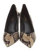 Versace Embossed Leather Animal Print Pumps