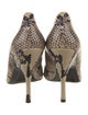 Versace Embossed Leather Animal Print Pumps