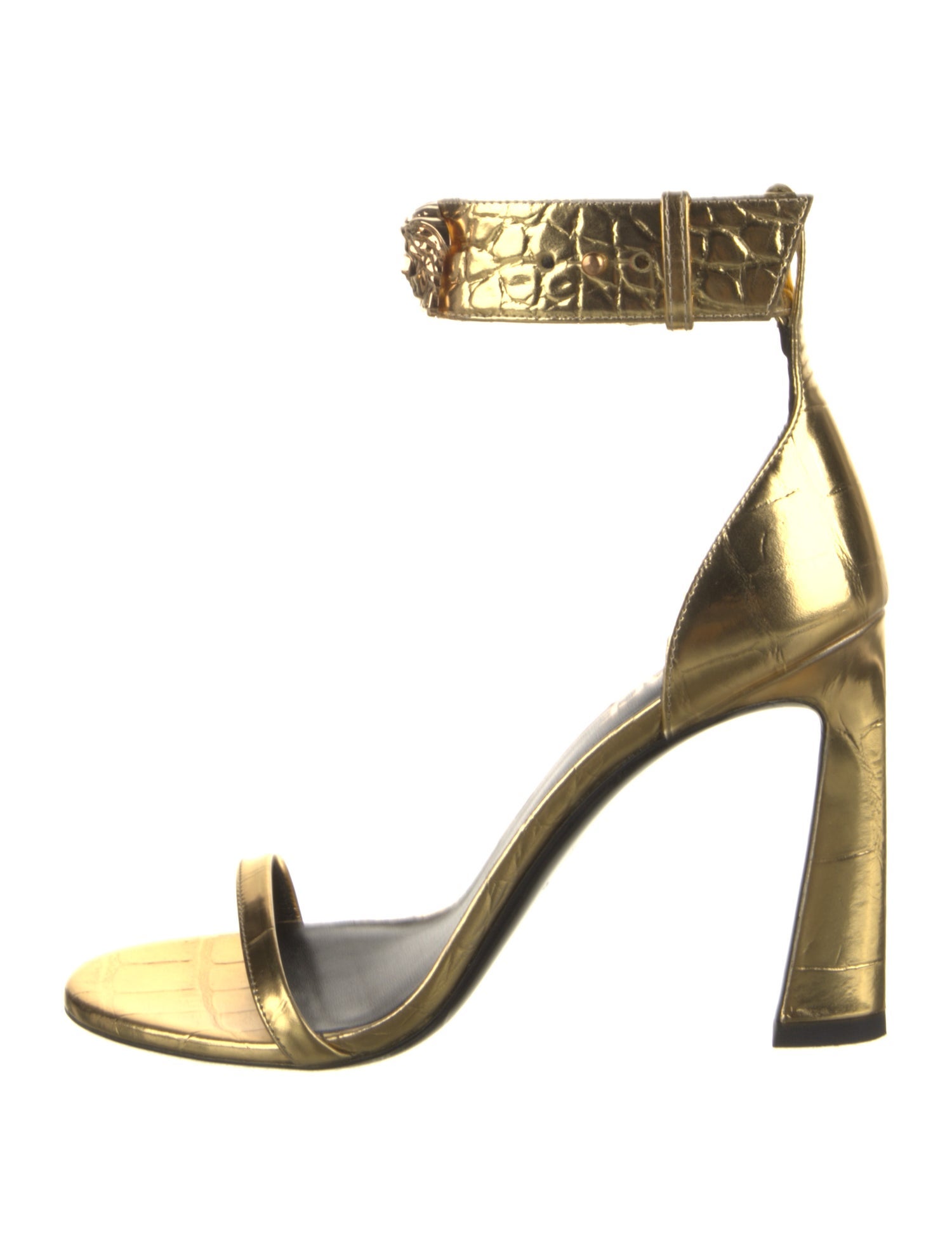 Versace Embossed Leather Sandals