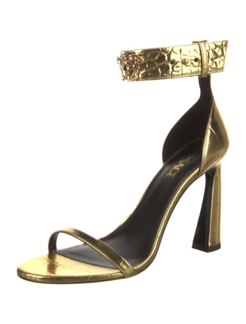 Versace Embossed Leather Sandals