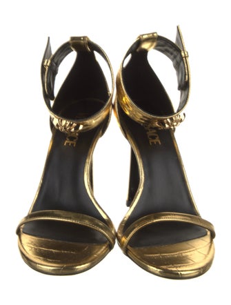 Versace Embossed Leather Sandals