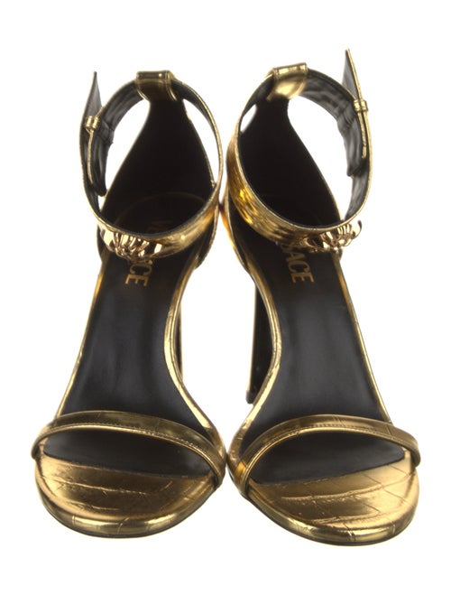 Versace Embossed Leather Sandals
