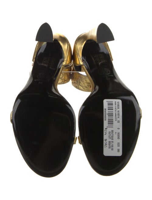 Versace Embossed Leather Sandals