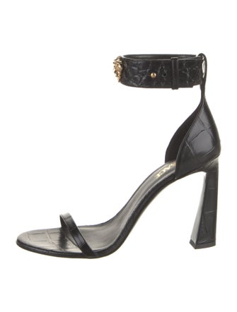 Versace Embossed Leather Sandals