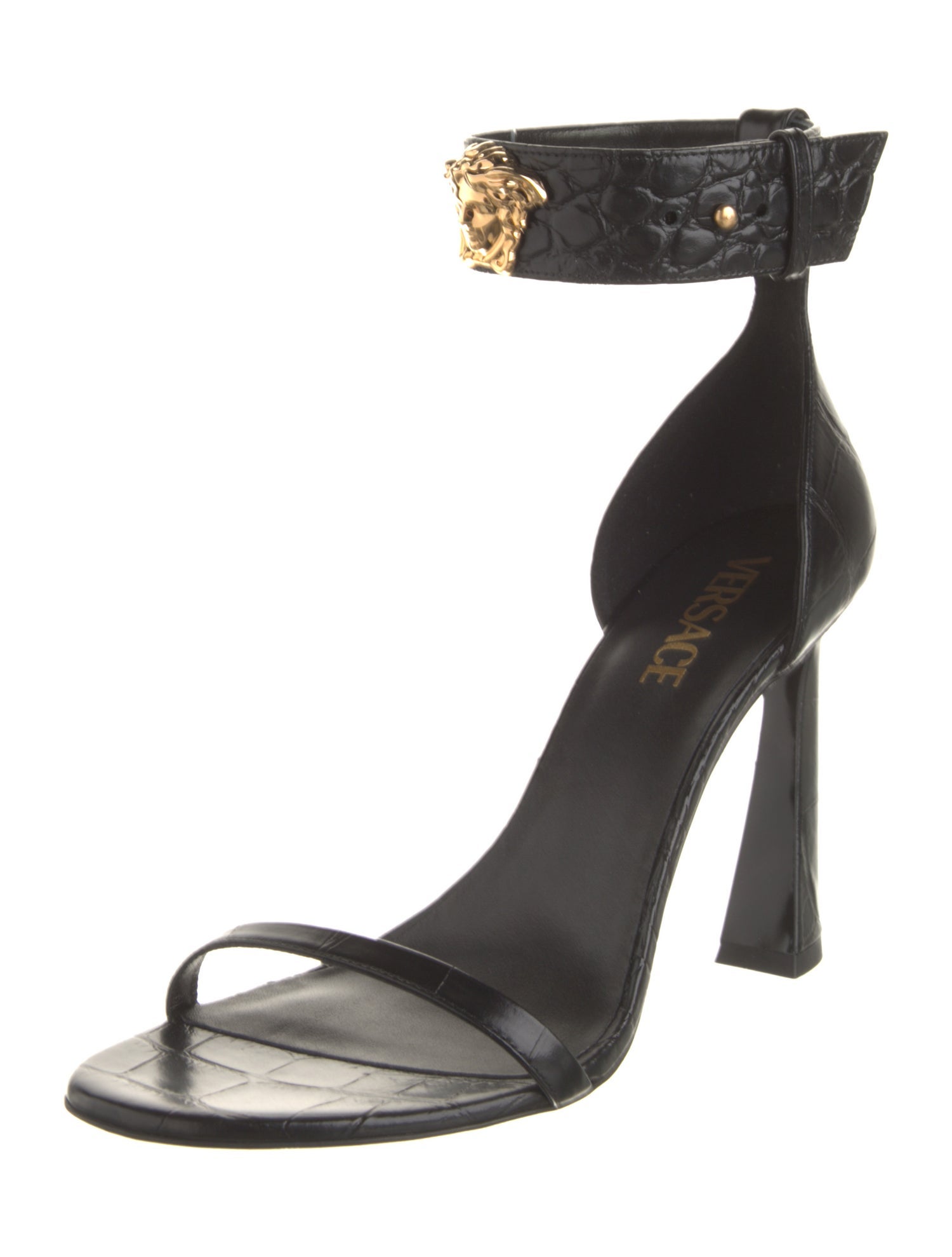 Versace Embossed Leather Sandals
