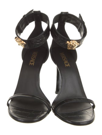 Versace Embossed Leather Sandals