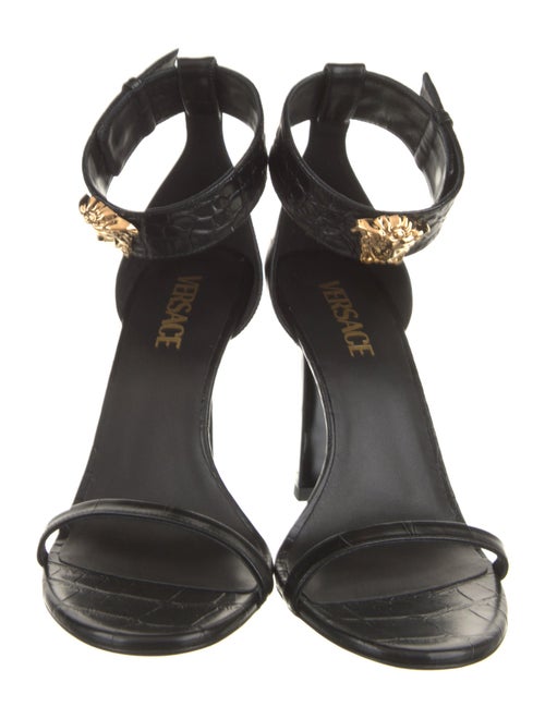 Versace Embossed Leather Sandals