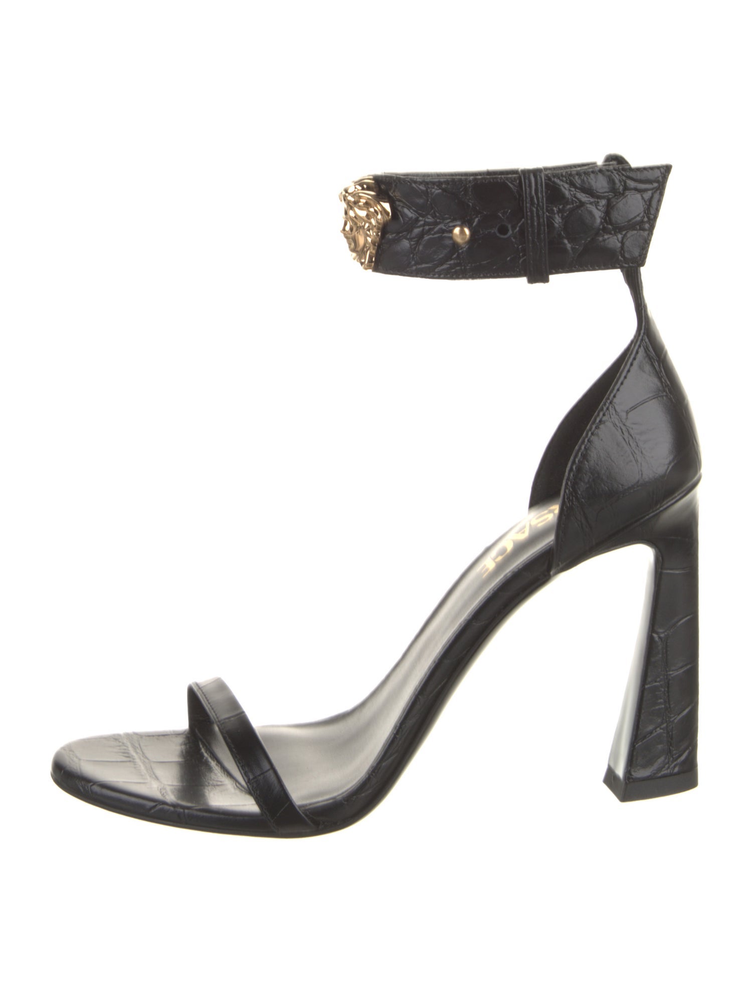 Versace Embossed Leather Sandals