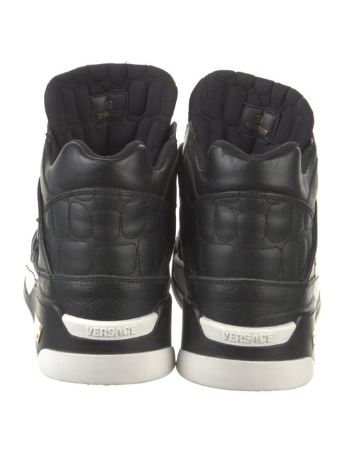 Versace Quilted Pattern Leather Sneakers